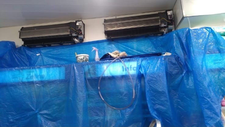 Cassete LG no forro - serviço realizado